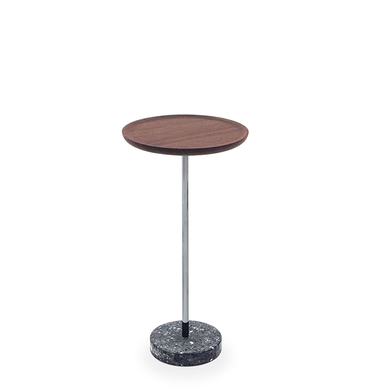 Set bistrot in metallo panna con tavolo Ø 60 cm piano effetto terrazzo  veneziano e 2