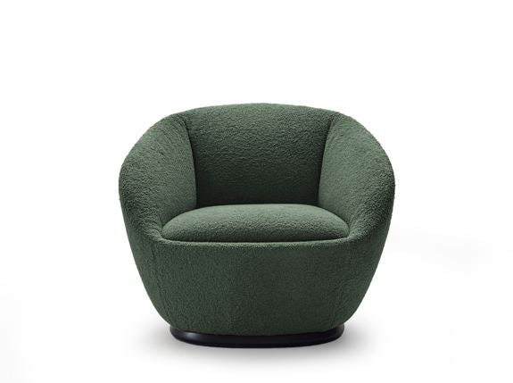 NAAN ARMCHAIR W/SWIVEL BASE - GREEN ACACIA 15 FABRIC – PIANCA USA