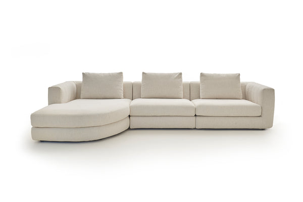 TOBIAS RIGHT SECTIONAL - LIGHT BEIGE KOS 01 FABRIC/RIGHT