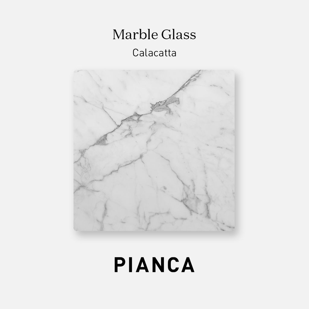 ATLANTE 3 DRWS DRESSER WALNUT/CALACATTA MARBLE GLASS PIANCA USA - – 60